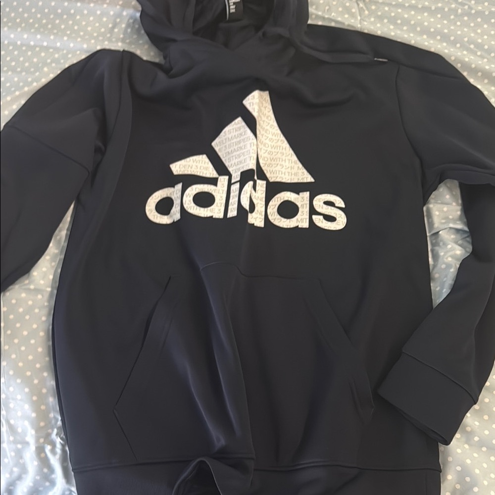 Adidas Navy Hoodie with Logo